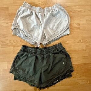 2 Avia running shorts with spandex attached size L